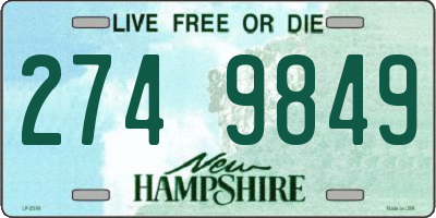 NH license plate 2749849