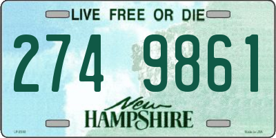 NH license plate 2749861