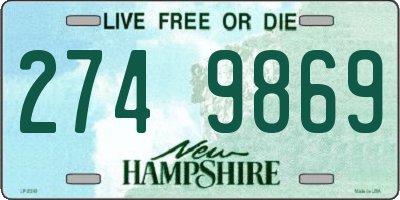 NH license plate 2749869