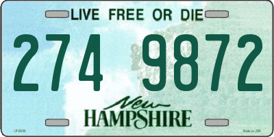 NH license plate 2749872