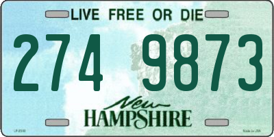 NH license plate 2749873