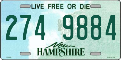 NH license plate 2749884