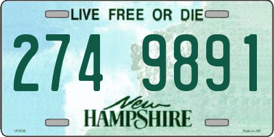 NH license plate 2749891