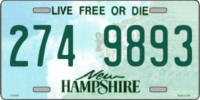NH license plate 2749893