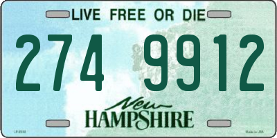 NH license plate 2749912