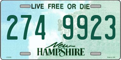 NH license plate 2749923