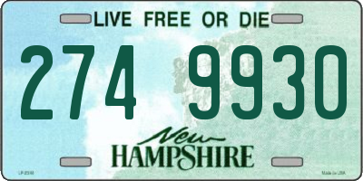 NH license plate 2749930