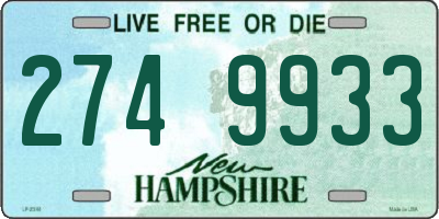 NH license plate 2749933