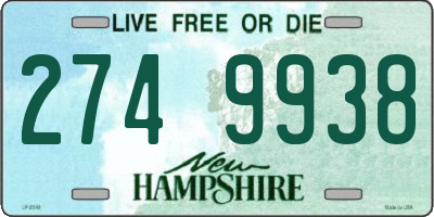 NH license plate 2749938