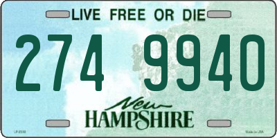 NH license plate 2749940