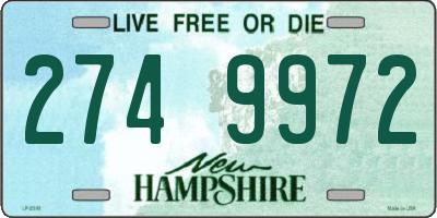 NH license plate 2749972