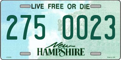 NH license plate 2750023