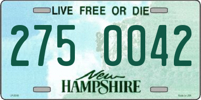 NH license plate 2750042