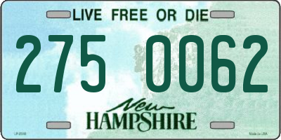 NH license plate 2750062