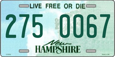 NH license plate 2750067