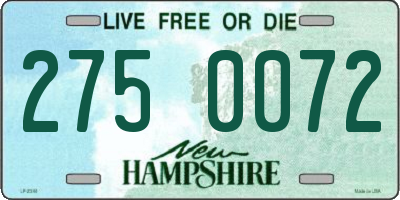 NH license plate 2750072