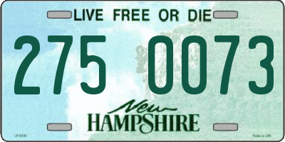 NH license plate 2750073