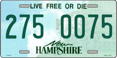 NH license plate 2750075