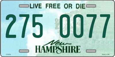 NH license plate 2750077