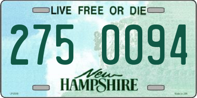 NH license plate 2750094