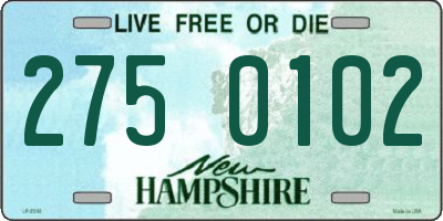 NH license plate 2750102