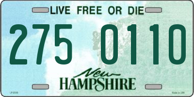 NH license plate 2750110