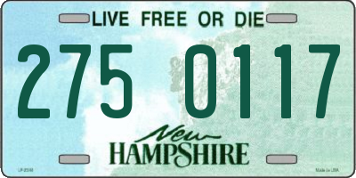 NH license plate 2750117