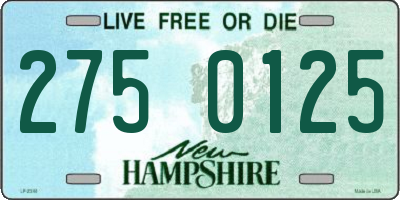 NH license plate 2750125