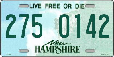 NH license plate 2750142