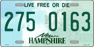 NH license plate 2750163