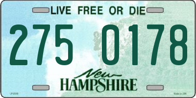 NH license plate 2750178