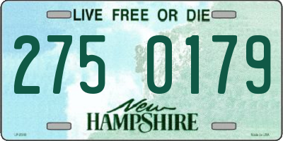 NH license plate 2750179