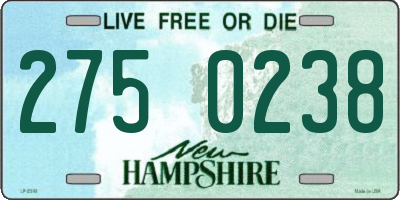 NH license plate 2750238