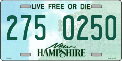 NH license plate 2750250