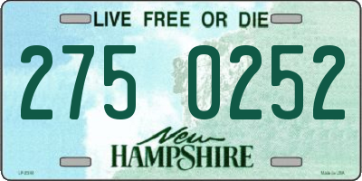 NH license plate 2750252