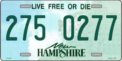 NH license plate 2750277