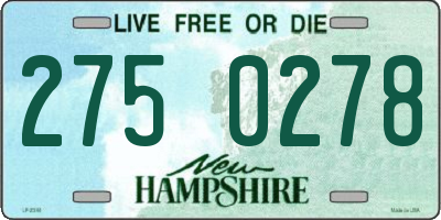 NH license plate 2750278