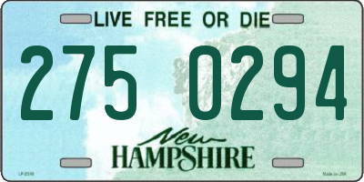 NH license plate 2750294