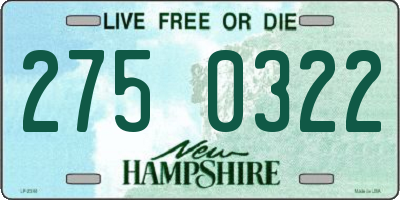 NH license plate 2750322