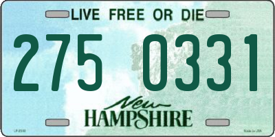 NH license plate 2750331