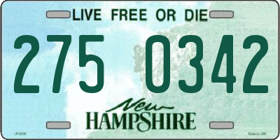 NH license plate 2750342