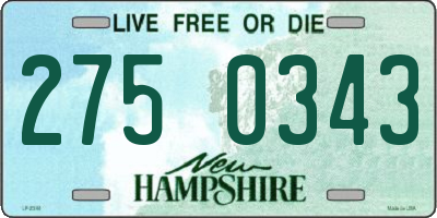 NH license plate 2750343