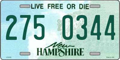 NH license plate 2750344