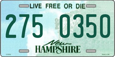 NH license plate 2750350