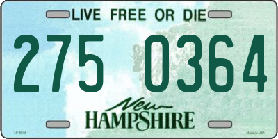 NH license plate 2750364
