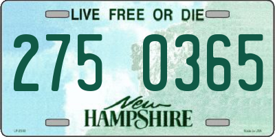 NH license plate 2750365