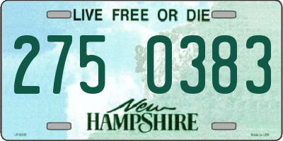 NH license plate 2750383