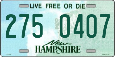NH license plate 2750407