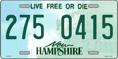 NH license plate 2750415