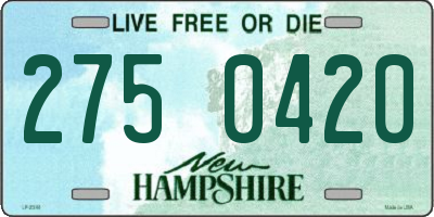 NH license plate 2750420